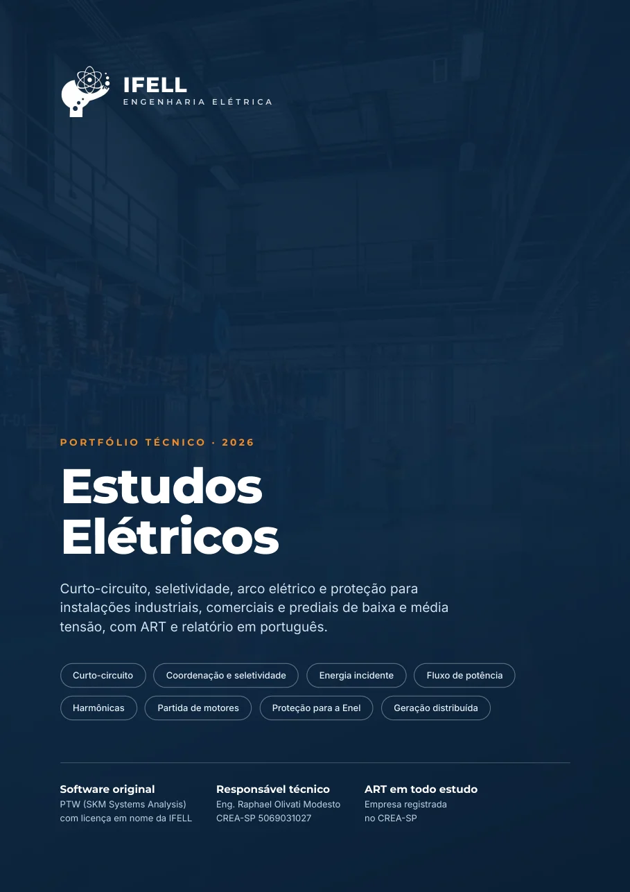 Capa do portfólio de estudos elétricos da IFELL