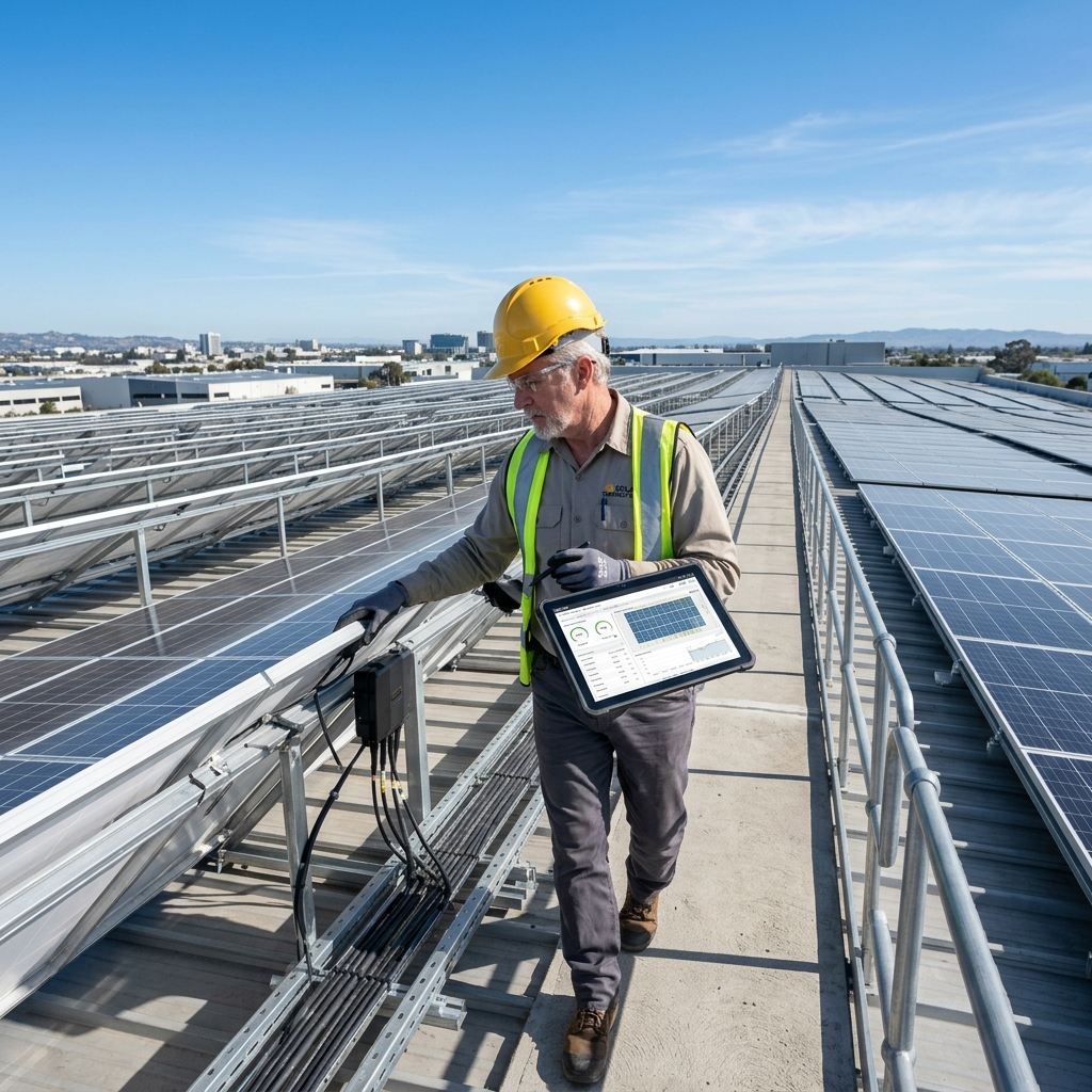 Inspeção técnica e medições estruturais de telhado para energia solar fotovoltaica pela IFELL Engenharia